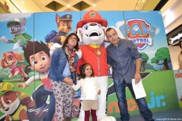 Visita de la Patrulla Canina al Centro Comercial Portal de la Marina – Familia con Marshall