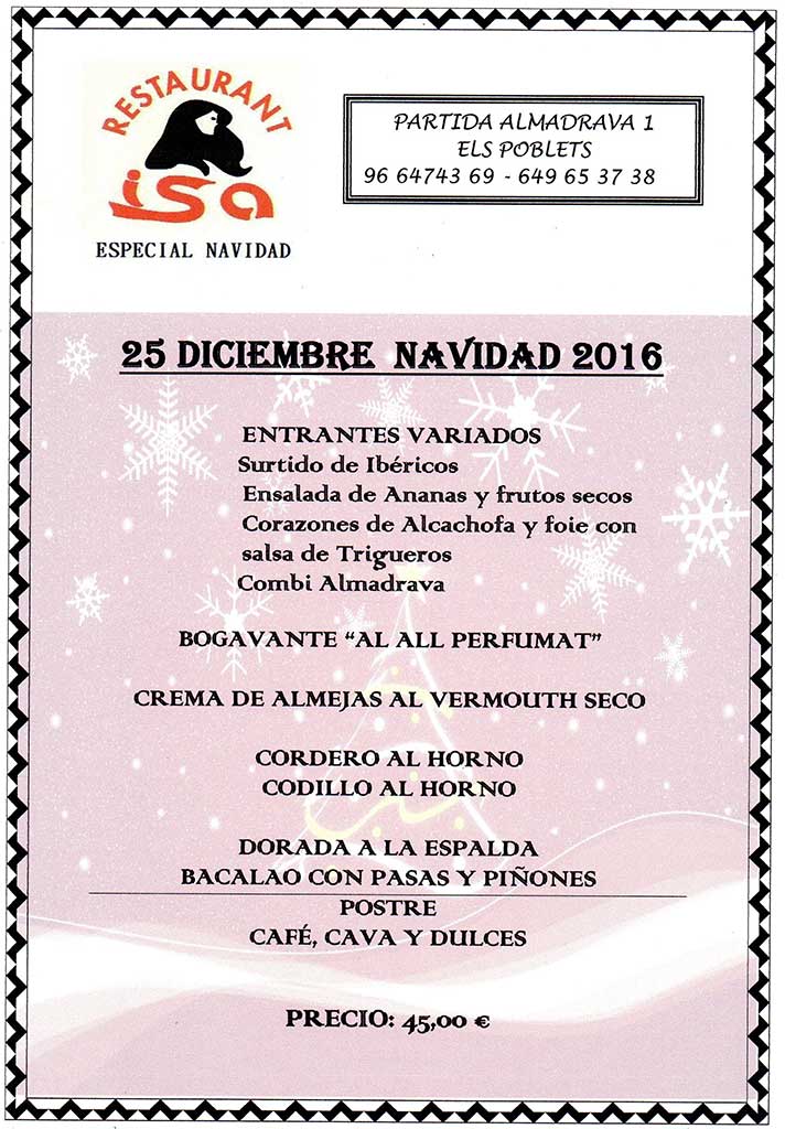 25 diciembre Restaurante Isa