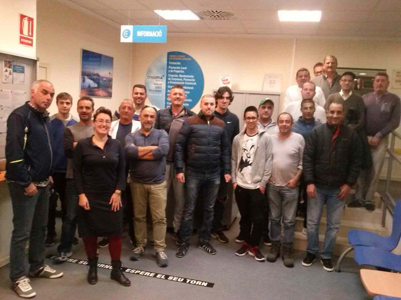 Alumnado del curso de prevención de riesgos laborales de Creama