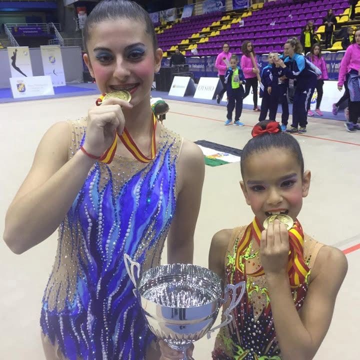 Carla Montealegre Club Denia Campeona por autonomías y Laurita Mena Campeona de españa BEnjamín