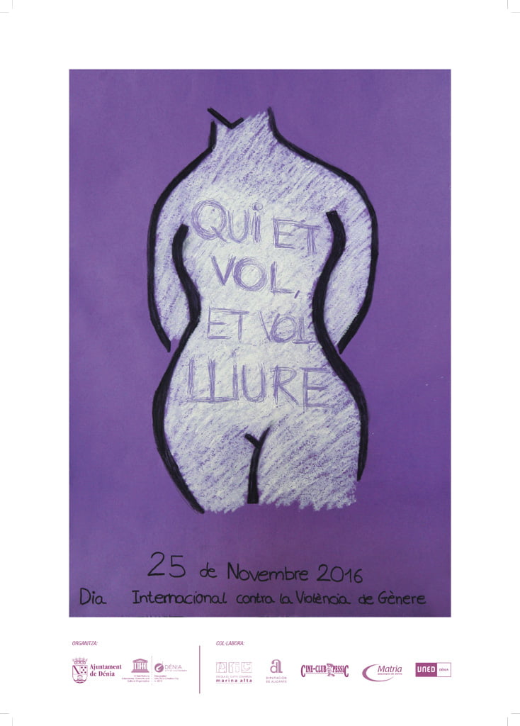 Cartel del Día contra la Violencia de Género Dénia 2016