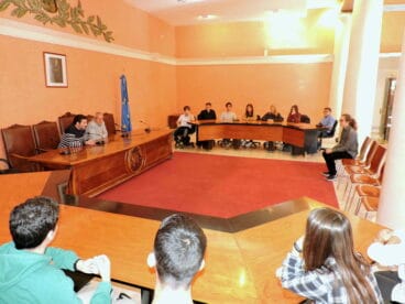 Encuentro con los alumnos en el Ayuntamiento