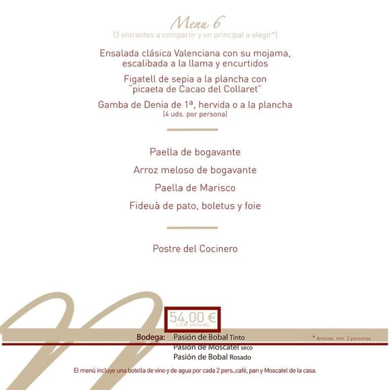 Menú 6 Empresas y grupos Agua de Mar