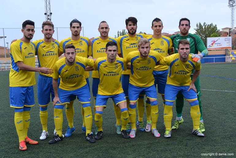 Once del CD Dénia ante la UE Gandía