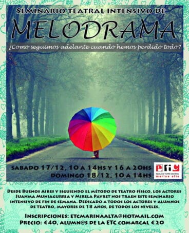 seminario intensivo de melodrama en denia