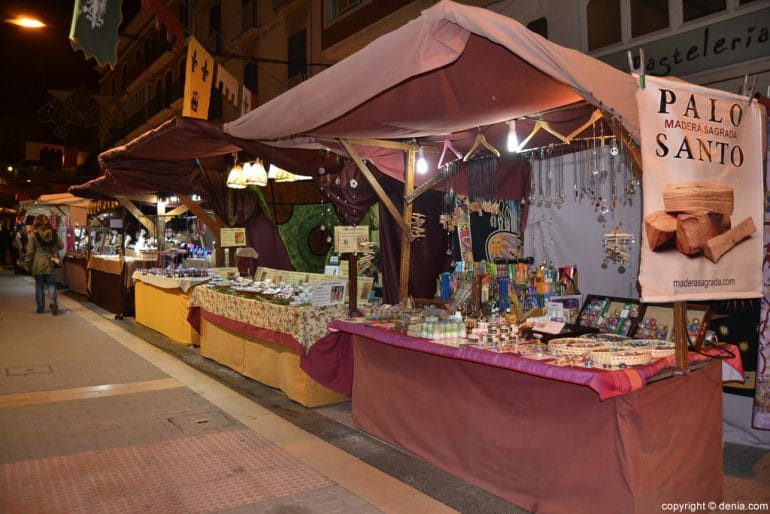 Mercado Medieval Dénia 2016 - Puestos en la calle Diana