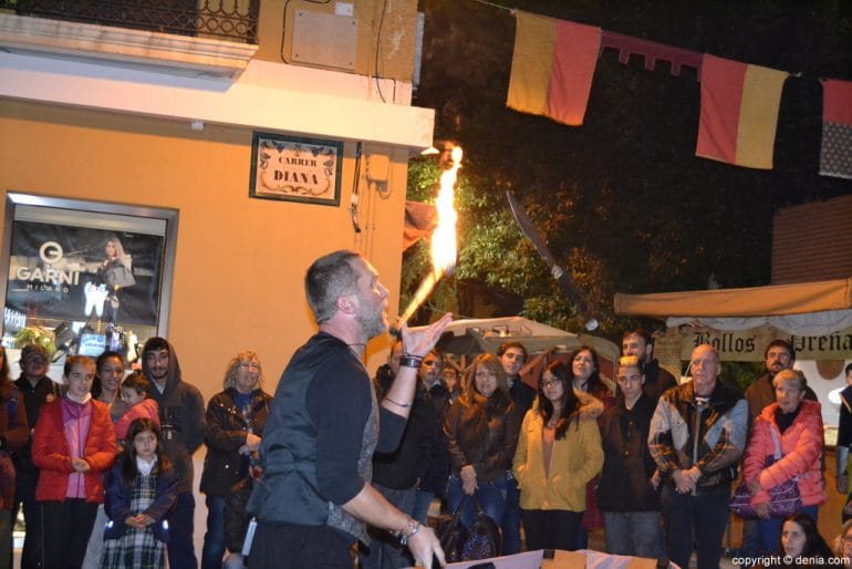 Mercado Medieval Dénia 2016 - Espectáculo de fuego