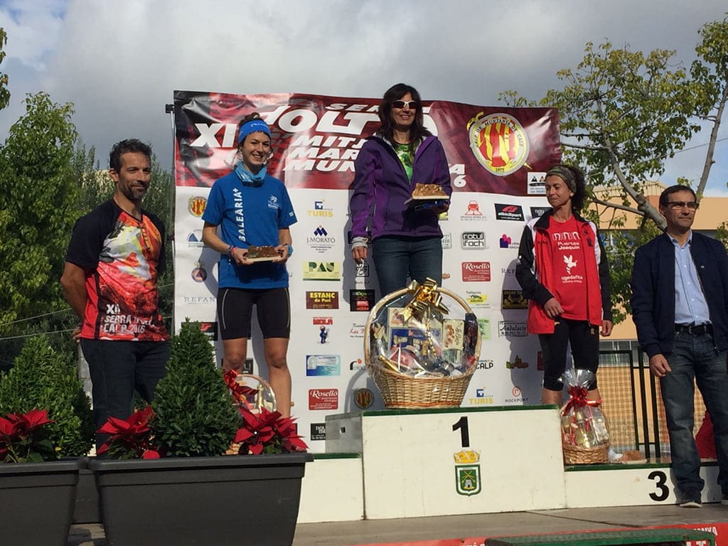 Aida Pérez en el podio de Calpe