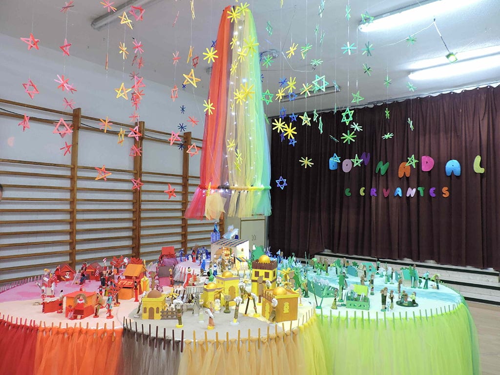 El colegio Cervantes fue el vencedor del concurso de belenes 1 Belén Colegio Cervantes