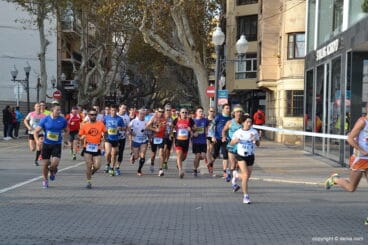 Carmen Sala durante la carrera