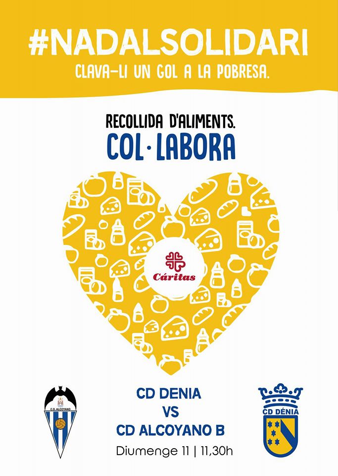 Cartel campaña CD Dénia- Cáritas