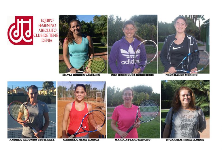Cartel jugadoras del equipo femenino Absoluto del CT Dénia