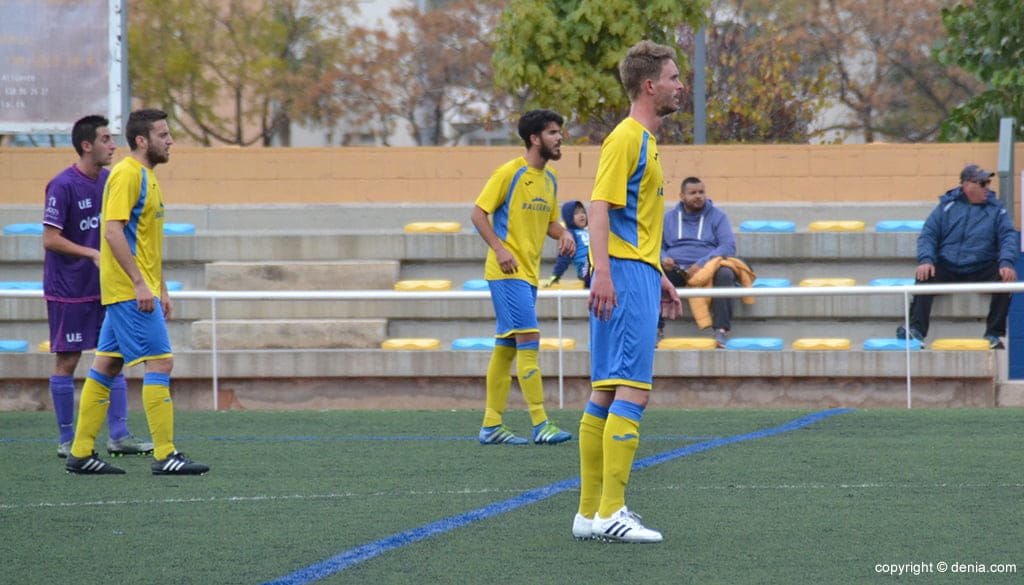 Jordi durante el choque ante la UE Gandía