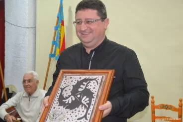 Pep Calero con el premio