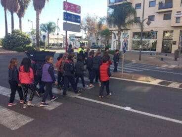 salida al centro urbano con la policia local