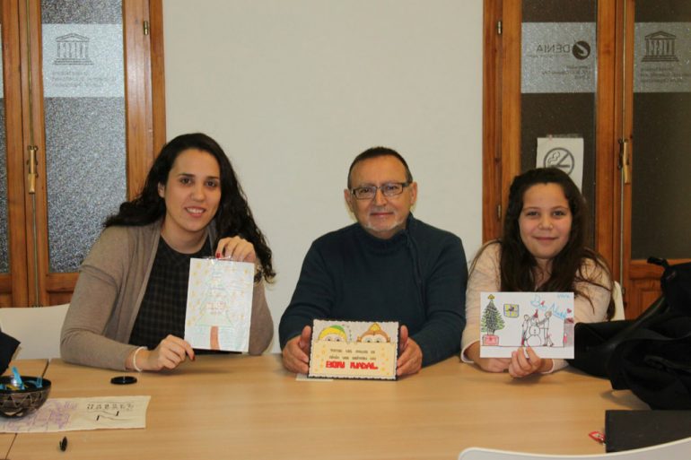Tarjetas ganadoras del concurso de Navidad de la Junta Local Fallera