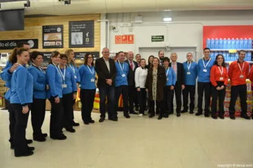 Plantilla de trabajadores de Carrefour Dénia