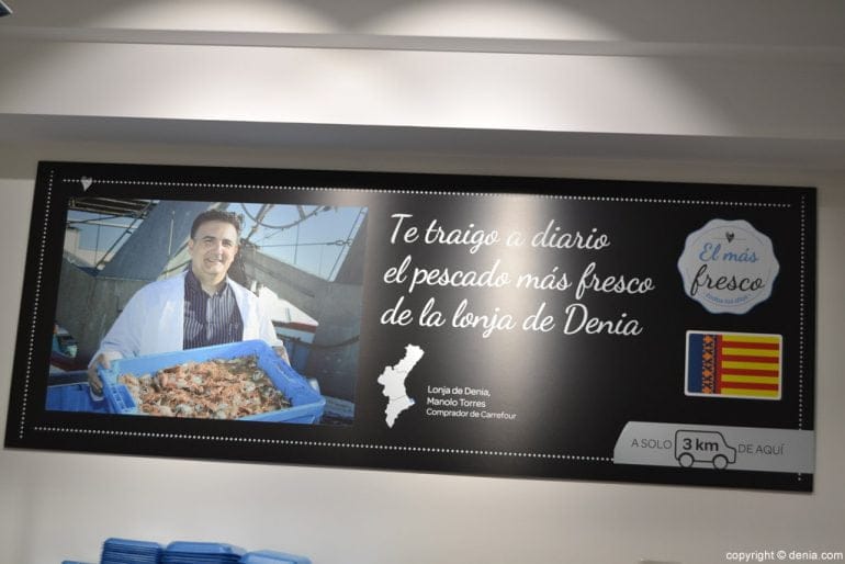Pescado de la lonja de Dénia en Carrefour