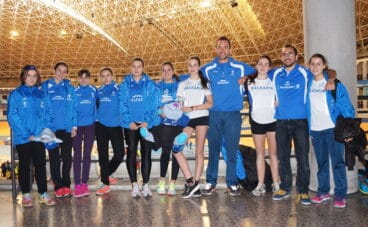 Atletas cadetes del CA Baleària Diànium