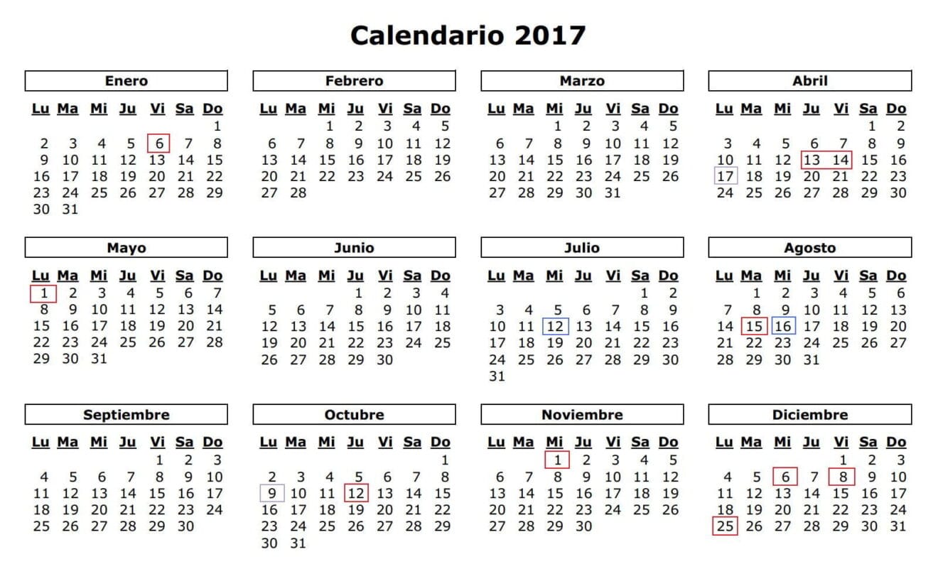 Calendario laboral Dénia 2017