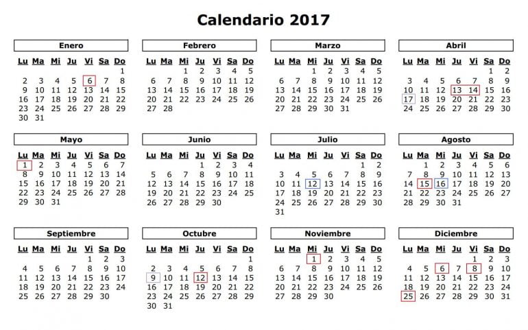 Calendario laboral Dénia 2017