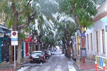 Calle Carlos Sentí nevada