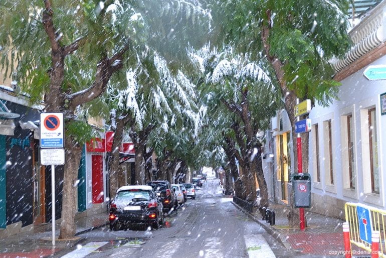 Calle Carlos Sentí nevada