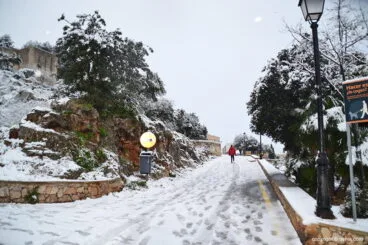 Calle Santísima Trrinidad nevada