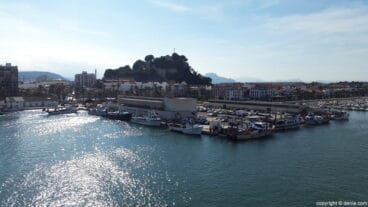 castillo de denia desde el puerto