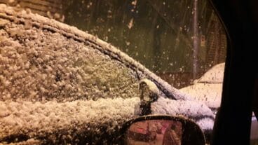 Coches nevados en Dénia