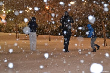 Disfrutando de la nieve