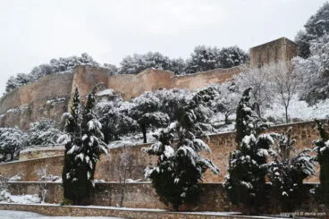 el castillo de denia nevado