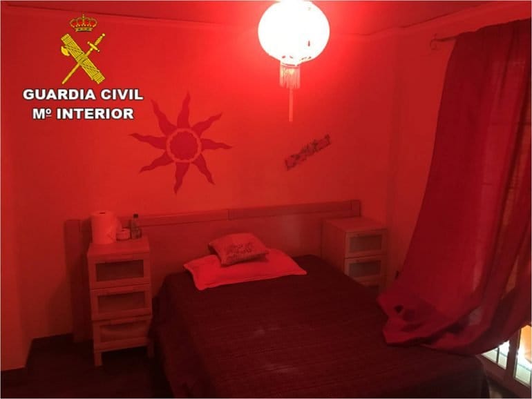 Habitación donde ejercían la prostitución