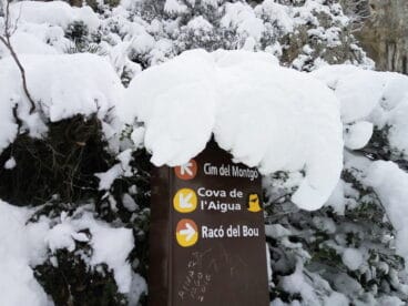 Mucha nieve en el Montgó