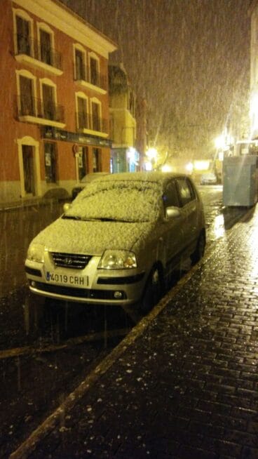 Nieve en Dénia en 2017