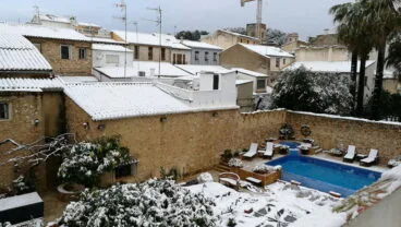 Nieve en el centro de Dénia
