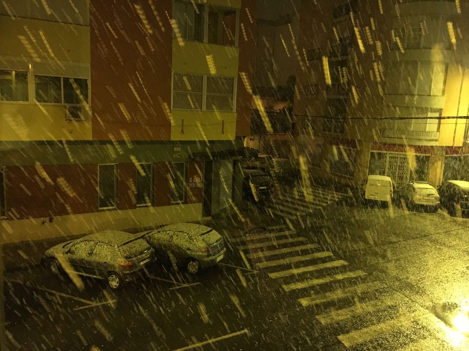 Nieve en la Avenida de Marquesado