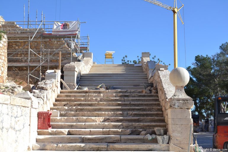 Obras de restauración del castillo de Dénia