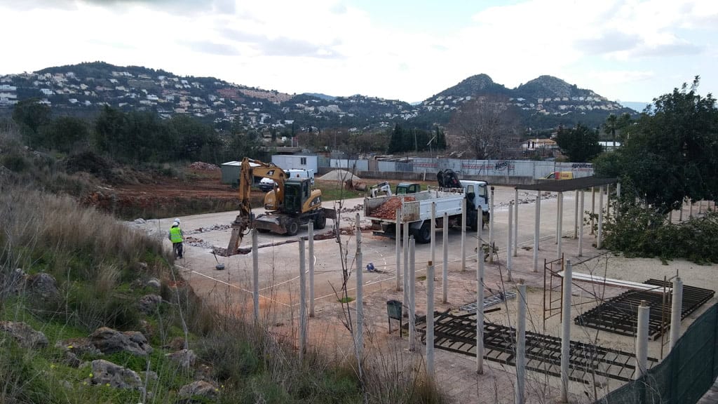 obras del centro de dia en denia