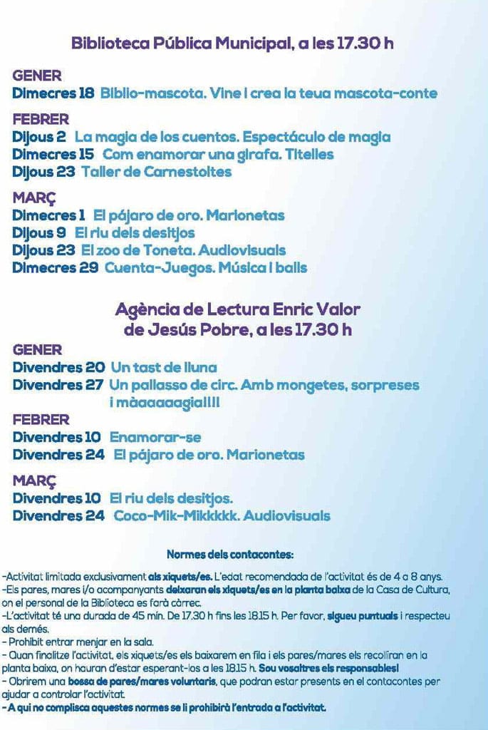 programacion berenar de contes de enero a marzo