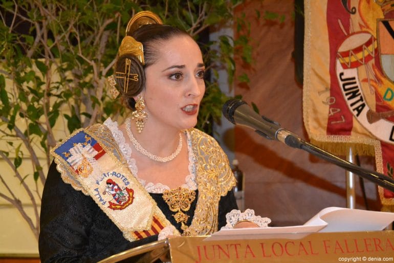 Sopar de gala Fallas Dénia 2017 - Discurso de Amparo Monserrat