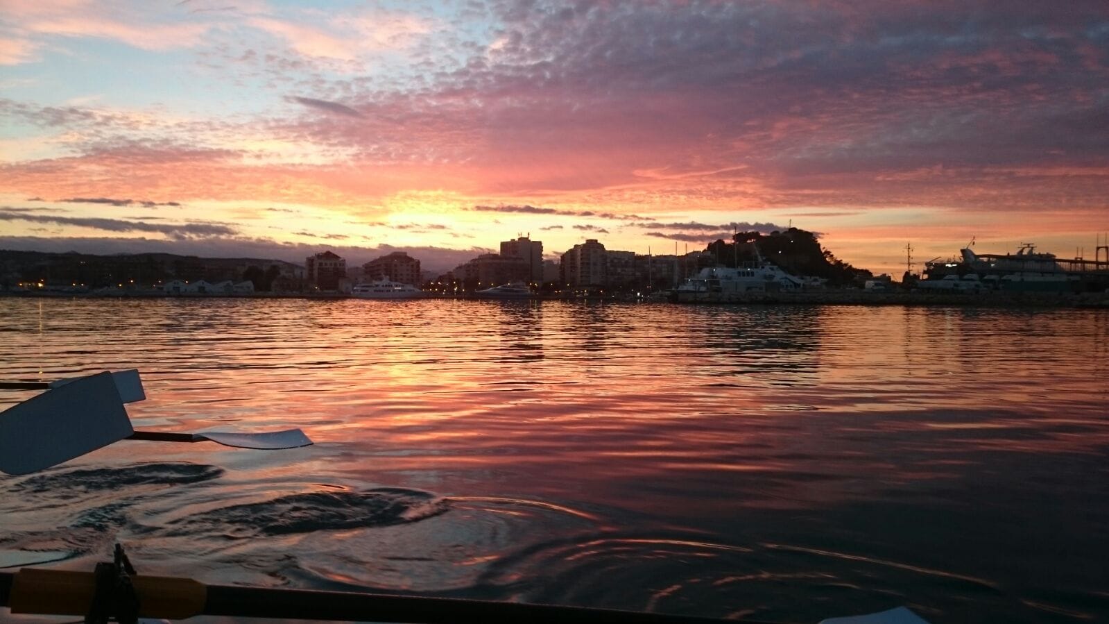 atardecer desde el mar