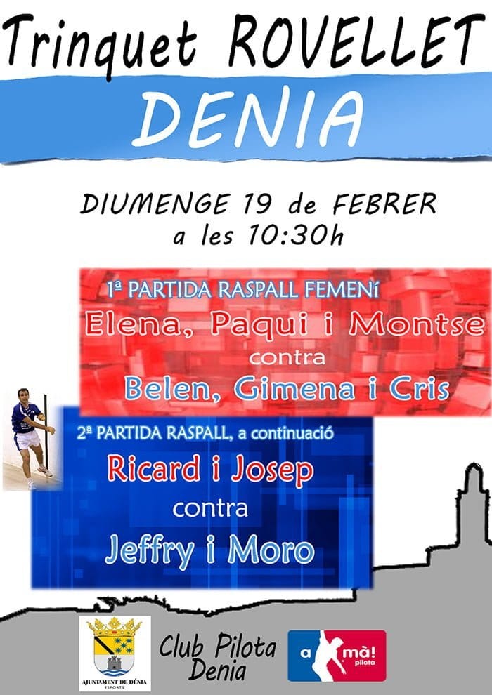 cartel partidas pilota en el rovellet