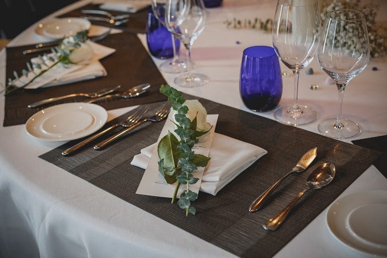 Decoración mesa Floristería Azahar