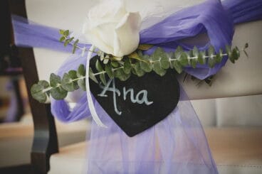 Decoración silla Floristería Azahar