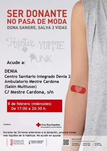 donacion de sangre 8 de febrero denia