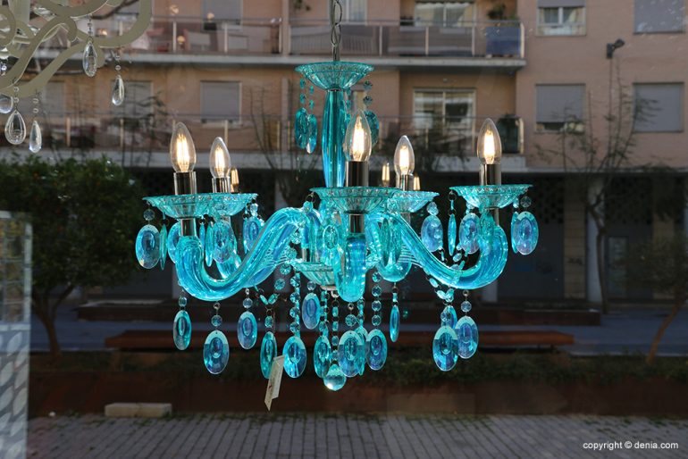 Lámpara azul colonial Luces de Dénia