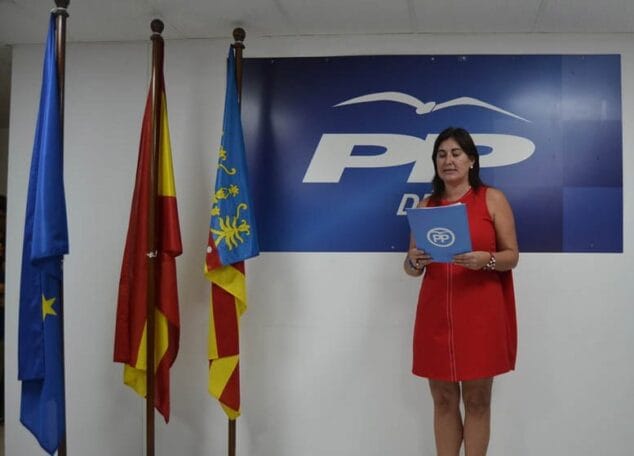 maria mut en la sede del pp en denia