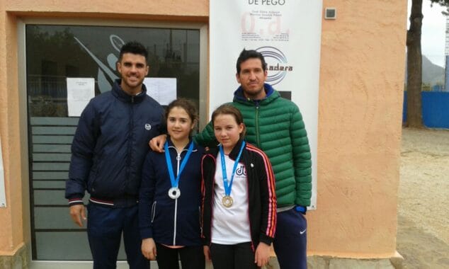 marina iborra junto a susana pastor y entrenadores