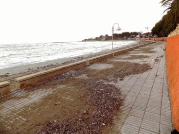 paseo de la marineta tras el temporal
